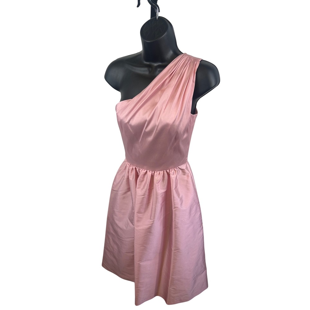Alfred Sung Party Dress Women's Size 0 Pink One Shoulder Fit & Flare Cocktail